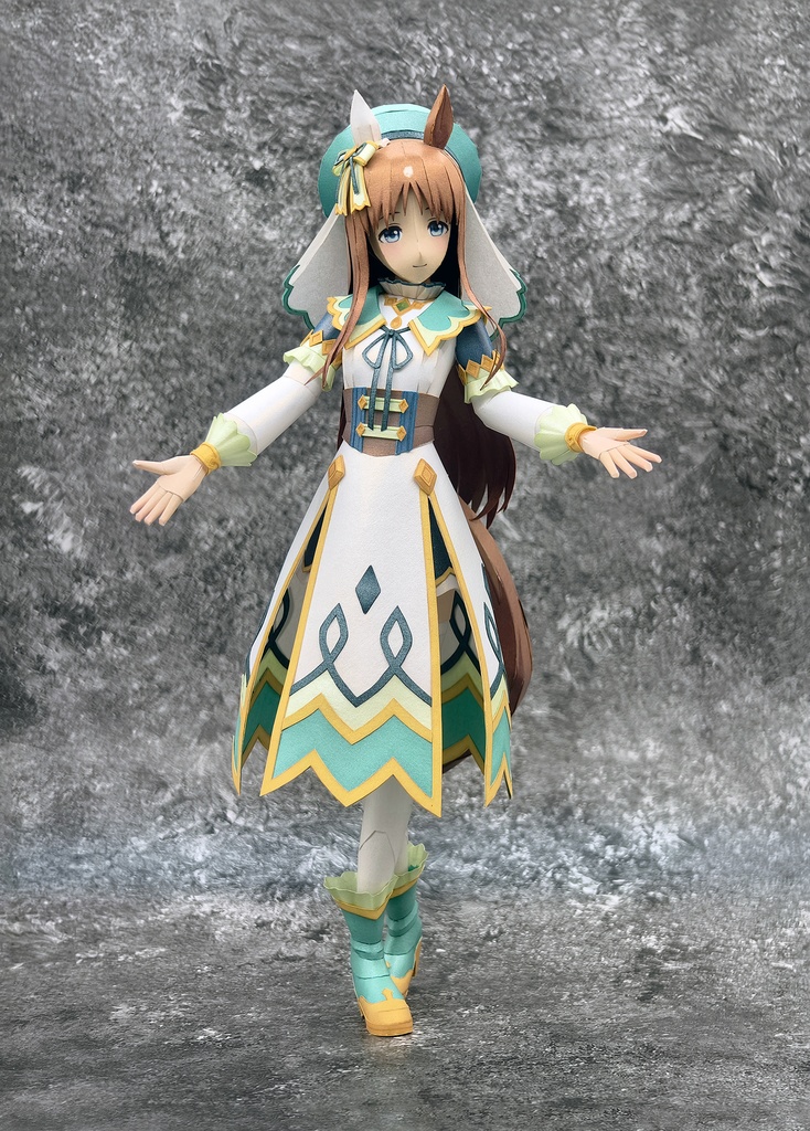ウマ娘 グラスワンダー セイントジェード・ヒーラー ペーパークラフト papercraft