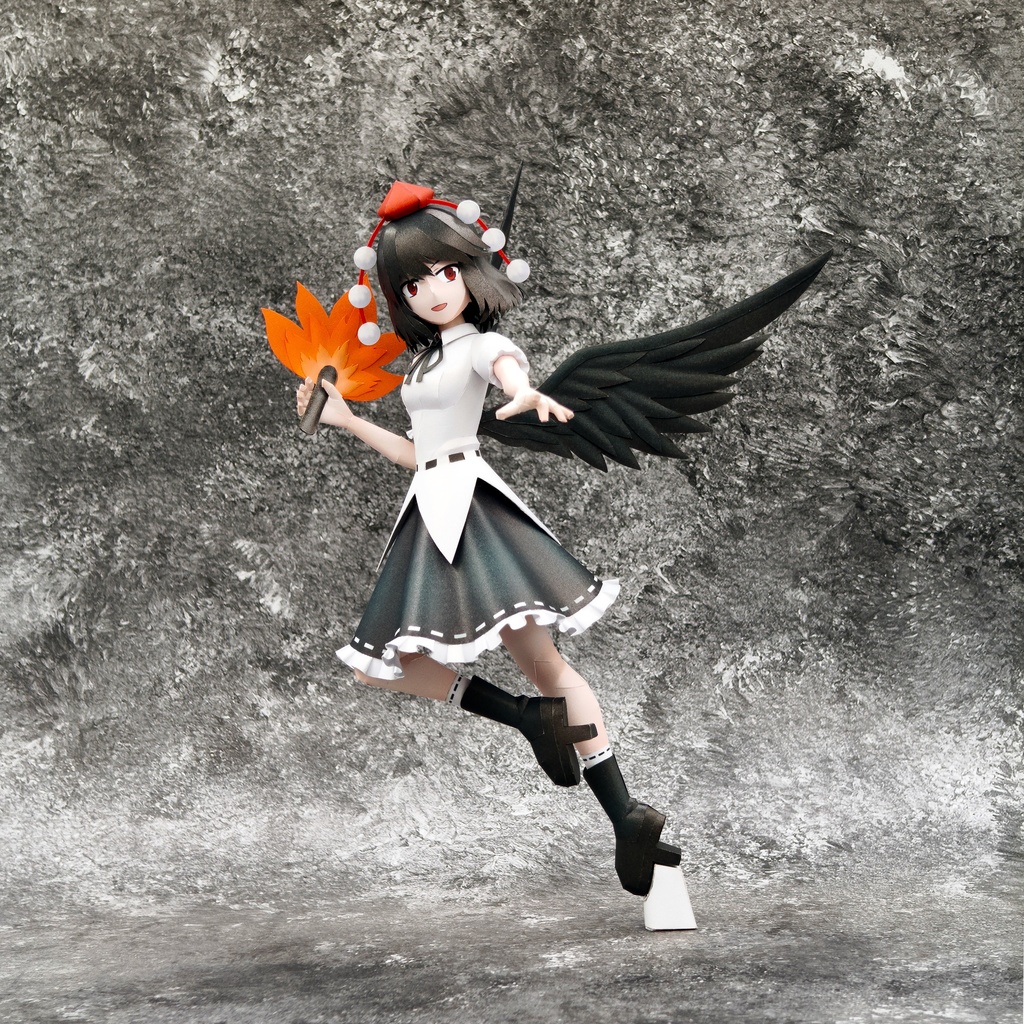 東方Project 射命丸文 ペーパークラフト papercraft