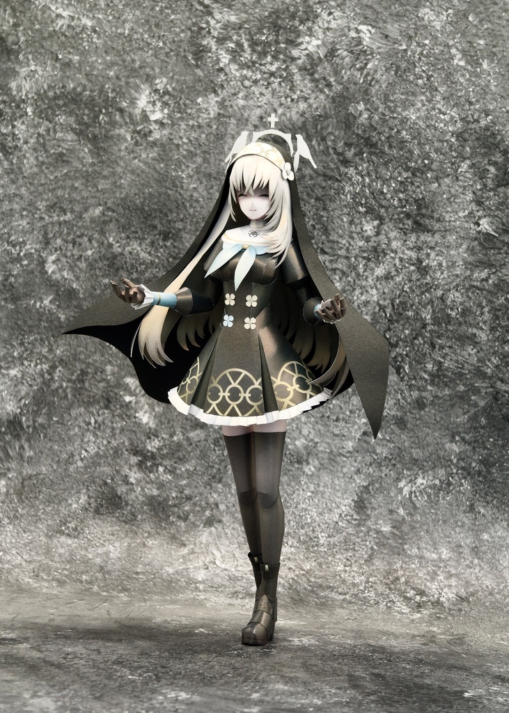 BlueArcive ブルアカ 歌住サクラコ ペーパークラフト papercraft