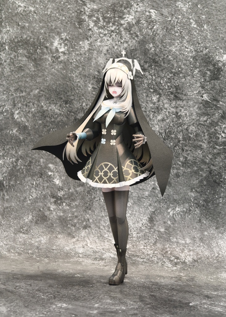 BlueArcive ブルアカ 歌住サクラコ ペーパークラフト papercraft