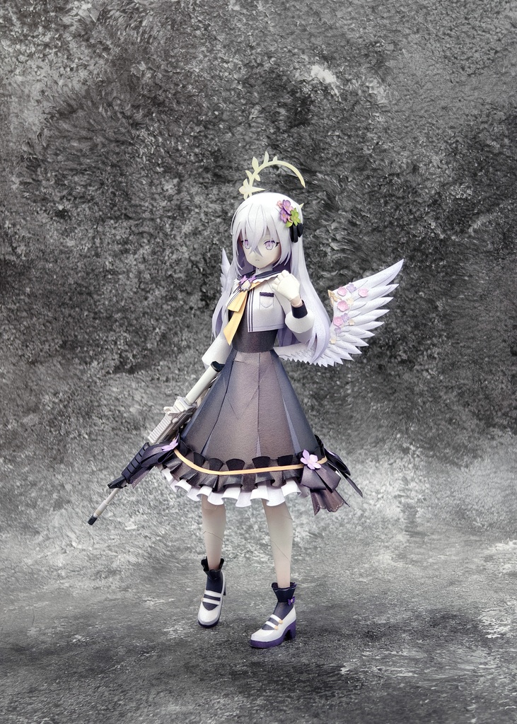 BlueArcive ブルアカ 白洲アズサ ペーパークラフト papercraft