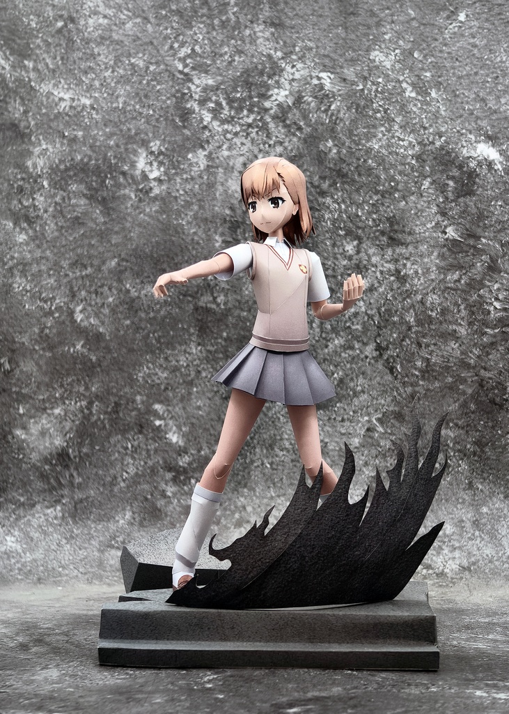 とある科学の超電磁砲 御坂美琴 ペーパークラフト papercraft