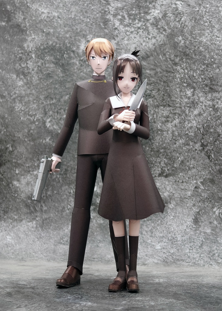 かぐや様 四宮かぐや 白銀御行 ペーパークラフト papercraft