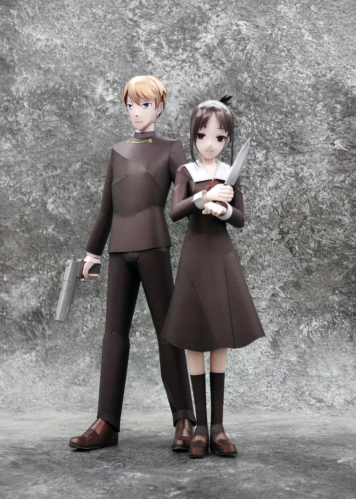 かぐや様 四宮かぐや 白銀御行 ペーパークラフト papercraft