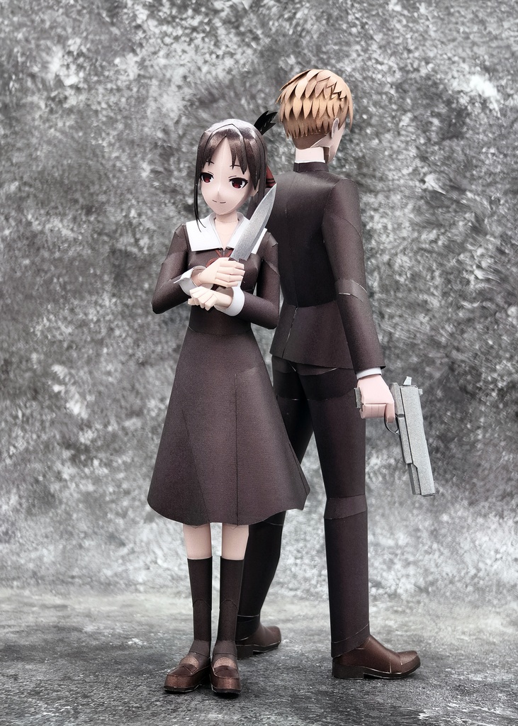 かぐや様 四宮かぐや 白銀御行 ペーパークラフト papercraft