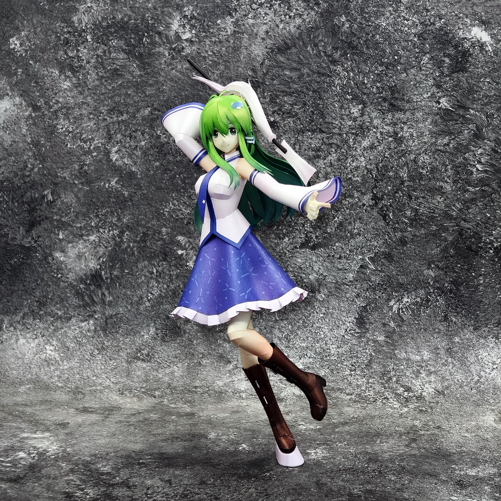 東方Project 東風谷早苗 ペーパークラフト papercraft