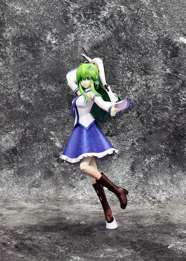 東方Project 東風谷早苗 ペーパークラフト papercraft