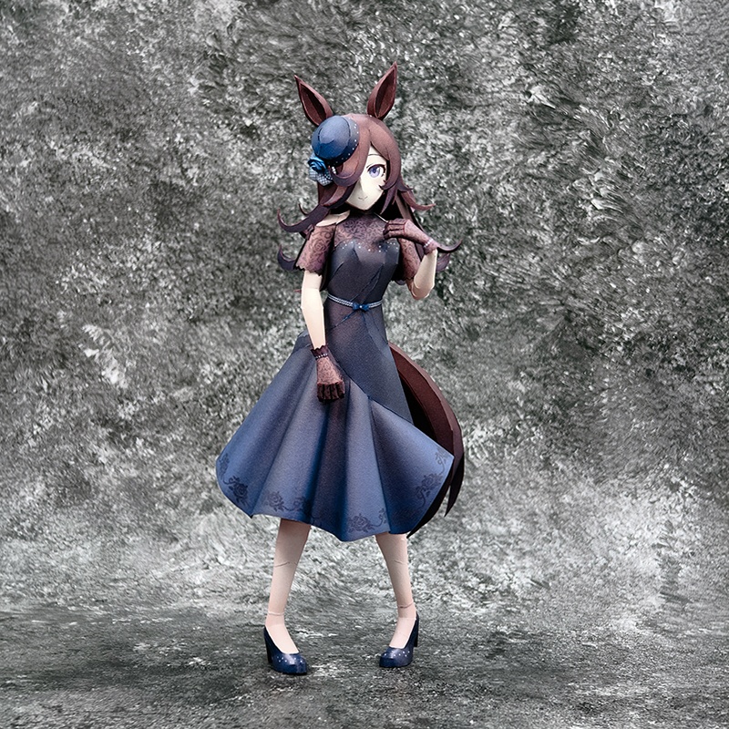 ウマ娘 ライスシャワー 祝福はフーガ ペーパークラフト papercraft