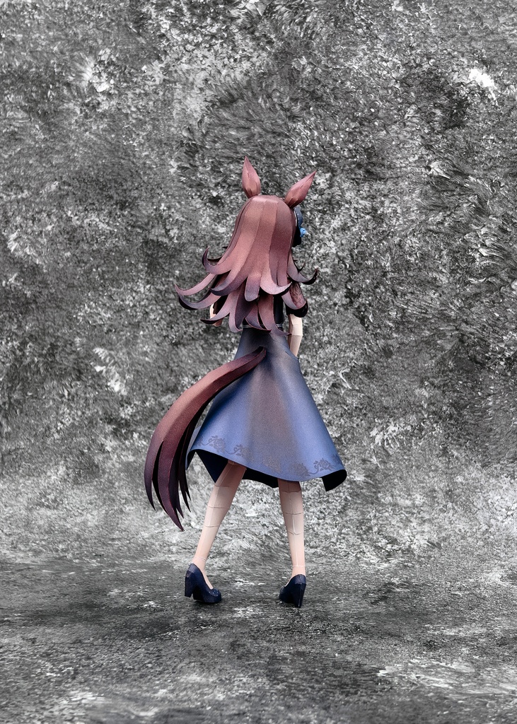 ウマ娘 ライスシャワー 祝福はフーガ ペーパークラフト papercraft