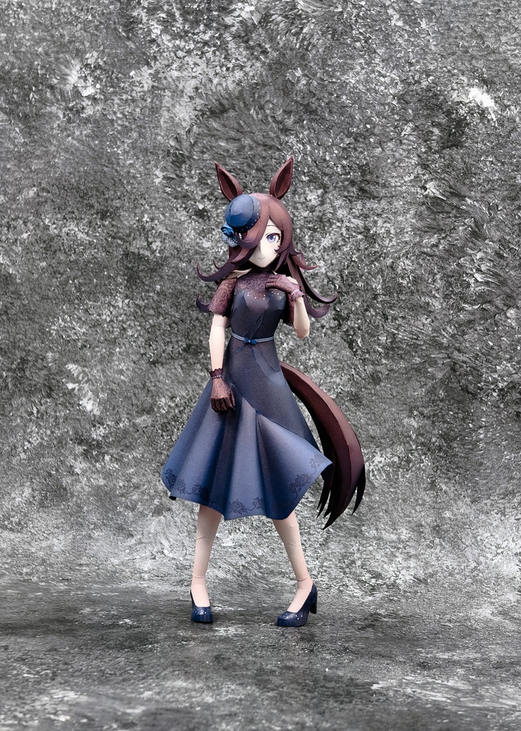 ウマ娘 ライスシャワー 祝福はフーガ ペーパークラフト papercraft