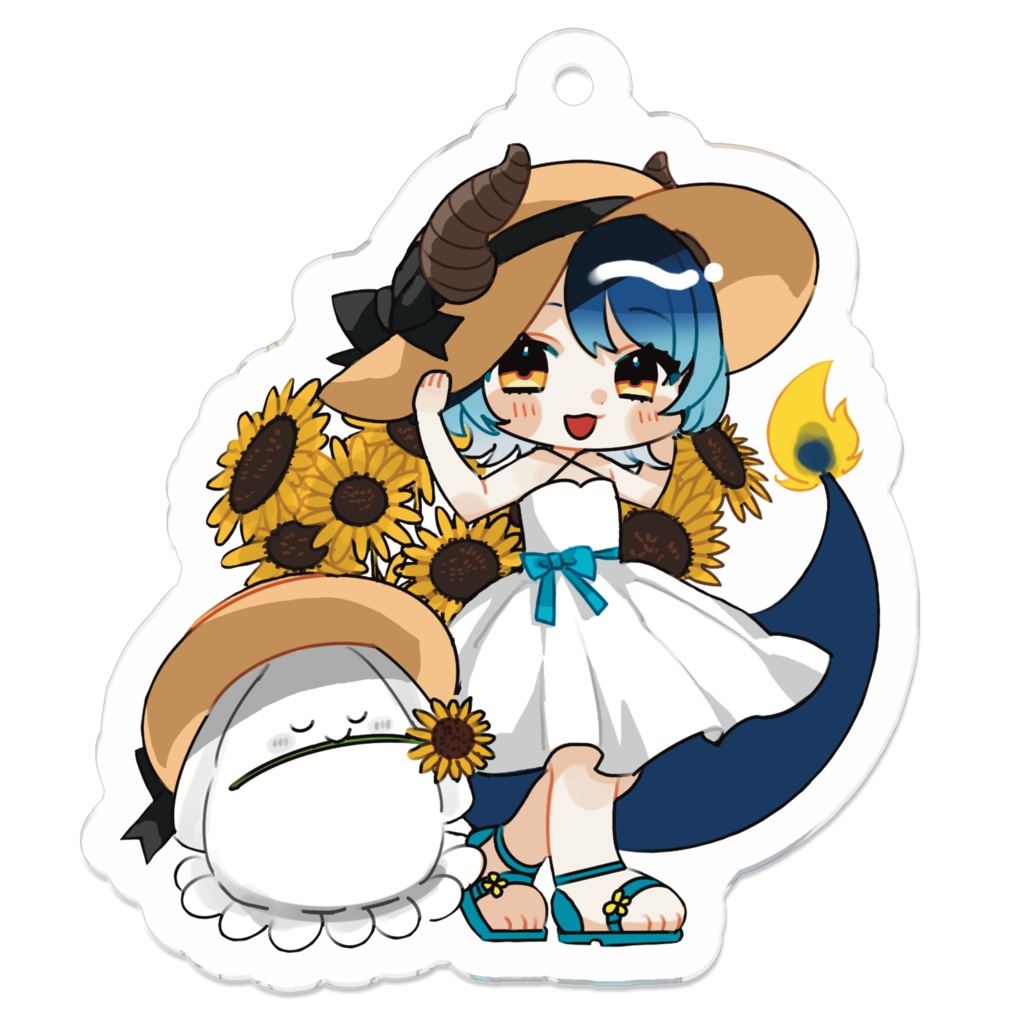 【アクリルキーホルダー】いおの夏(ひまわり)