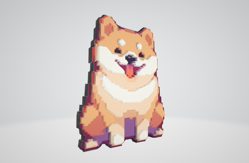 柴犬の3Dピクセルモデル（Unitypakage） - ガジュマルCG - 2/6