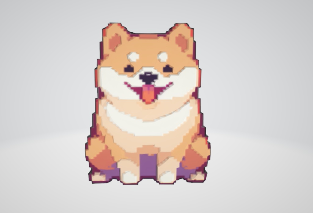 柴犬の3Dピクセルモデル（Unitypakage） - ガジュマルCG - 6/6