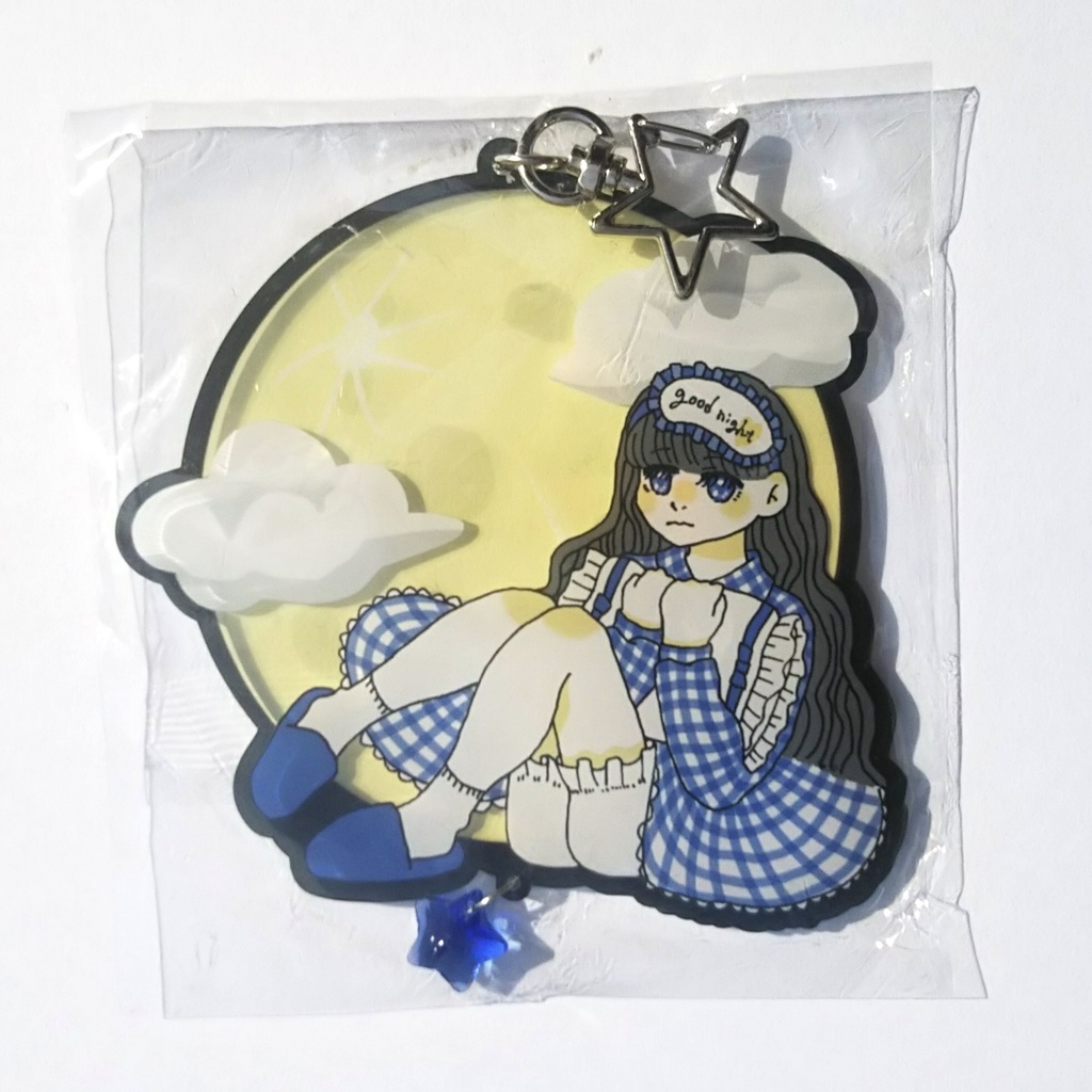 おやすみ女の子アクリルキーホルダー
