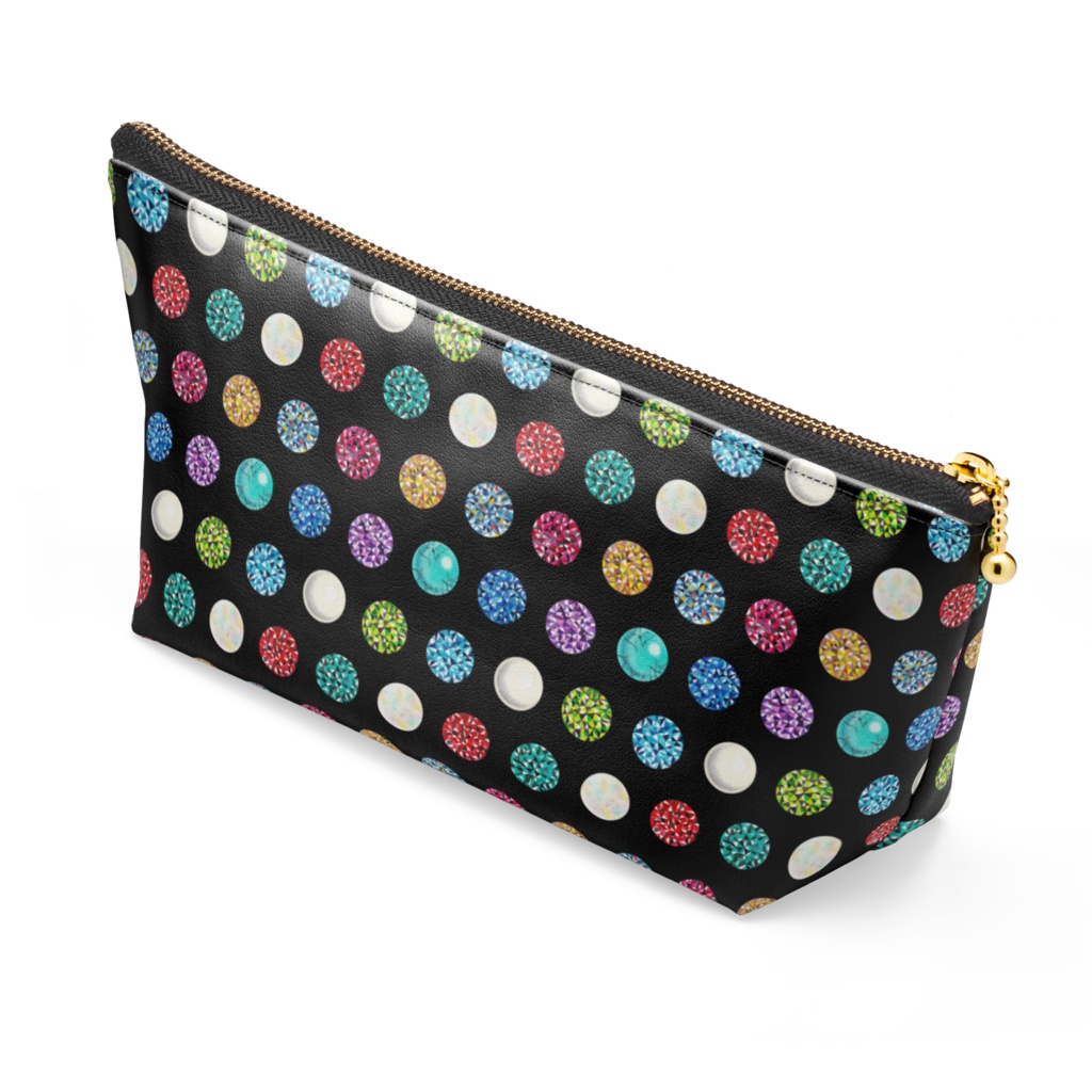 誕生石柄ポーチ