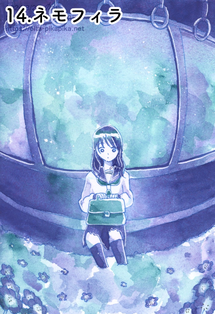 Bicolor Bouquet【透明水彩アナログ原画】