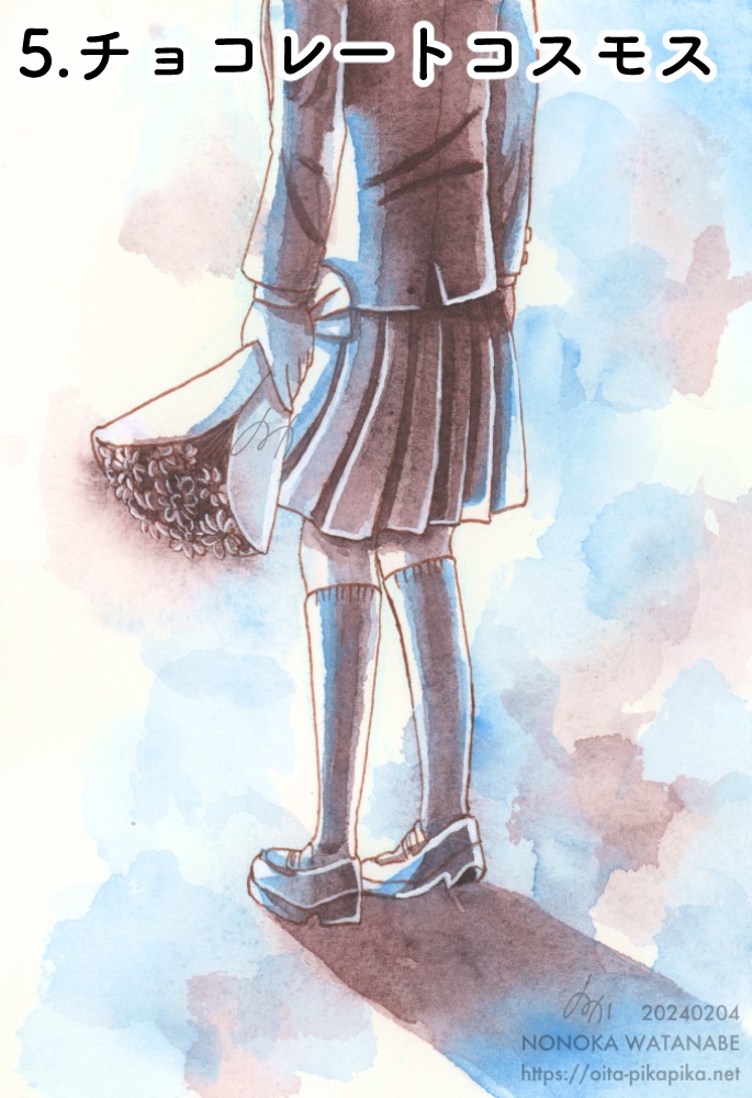 Bicolor Bouquet【透明水彩アナログ原画】