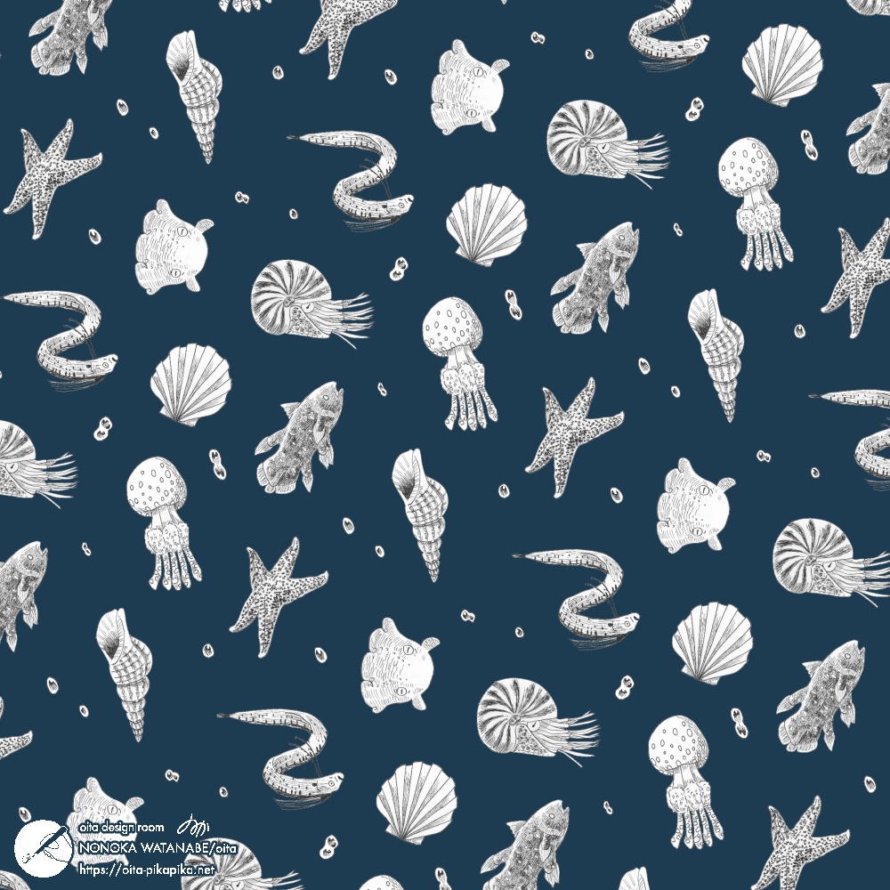 メガネ拭き 海柄/カフェ柄(バラ売り)【名古屋コミティア65 新作】