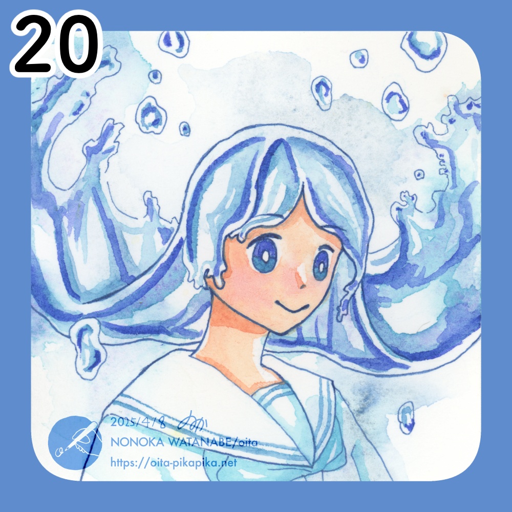 ミニサイズドローイング 36種【透明水彩アナログ原画】