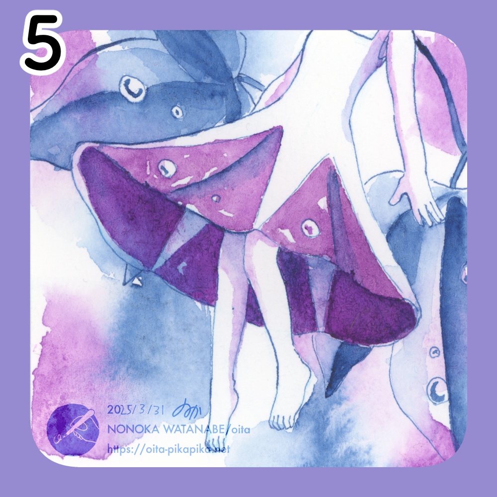 ミニサイズドローイング 36種【透明水彩アナログ原画】