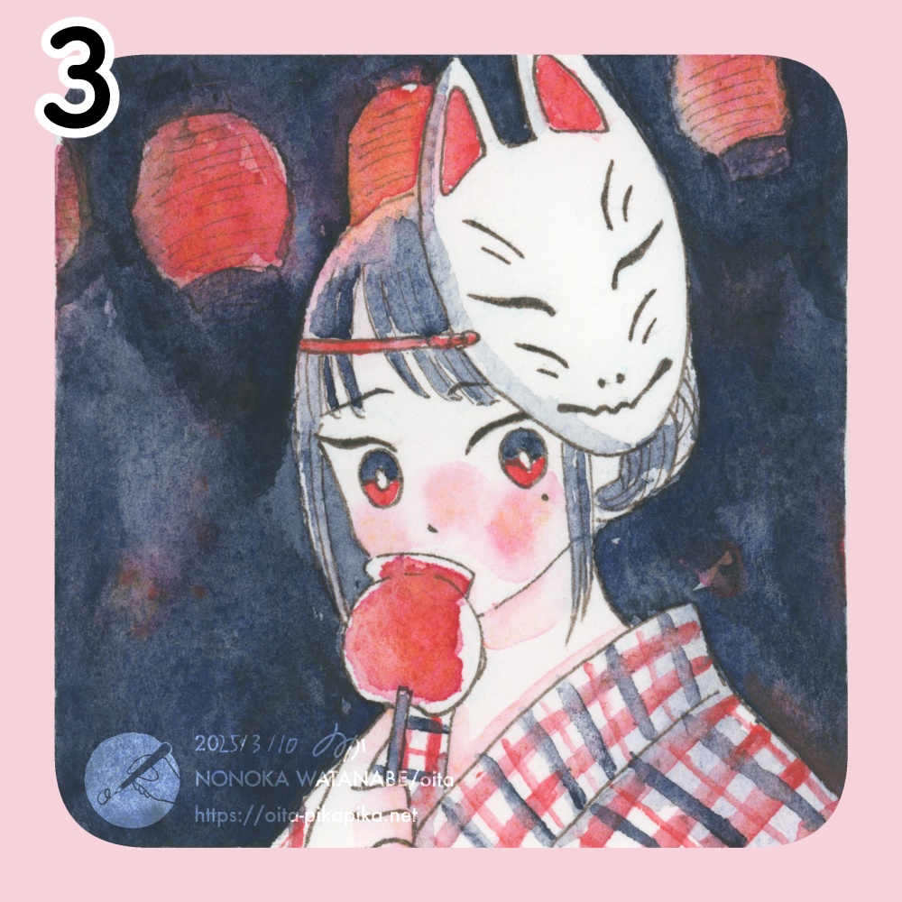 ミニサイズドローイング 36種【透明水彩アナログ原画】