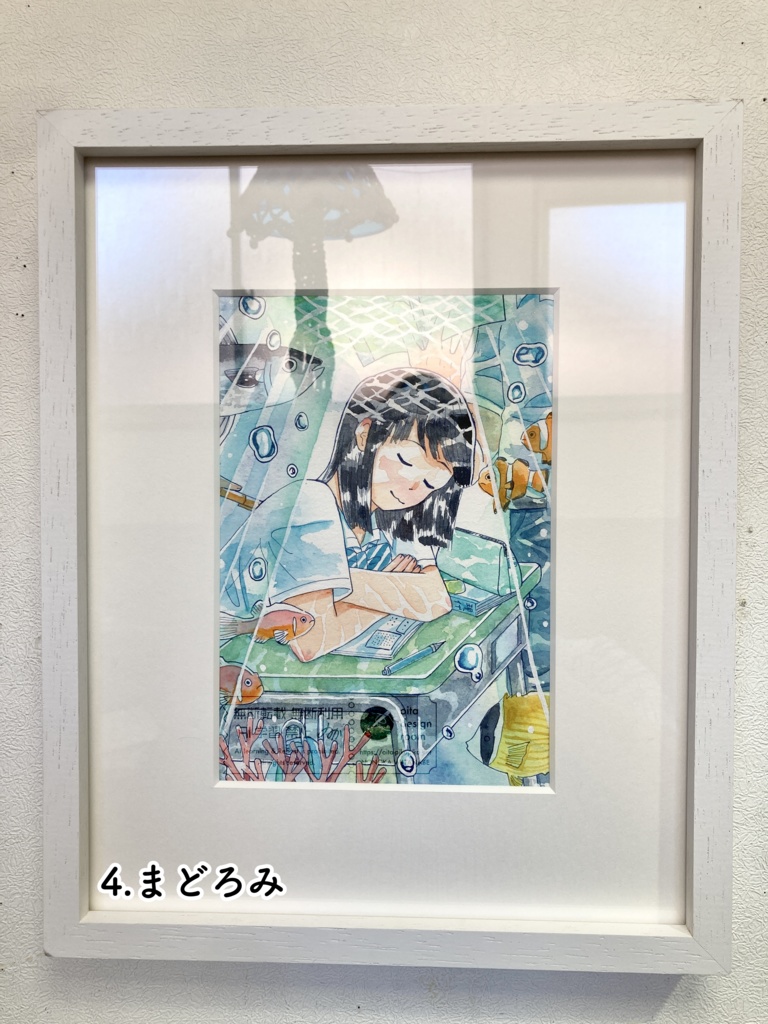 個展「夏がはじまる」新作額装原画10種【透明水彩アナログ原画】