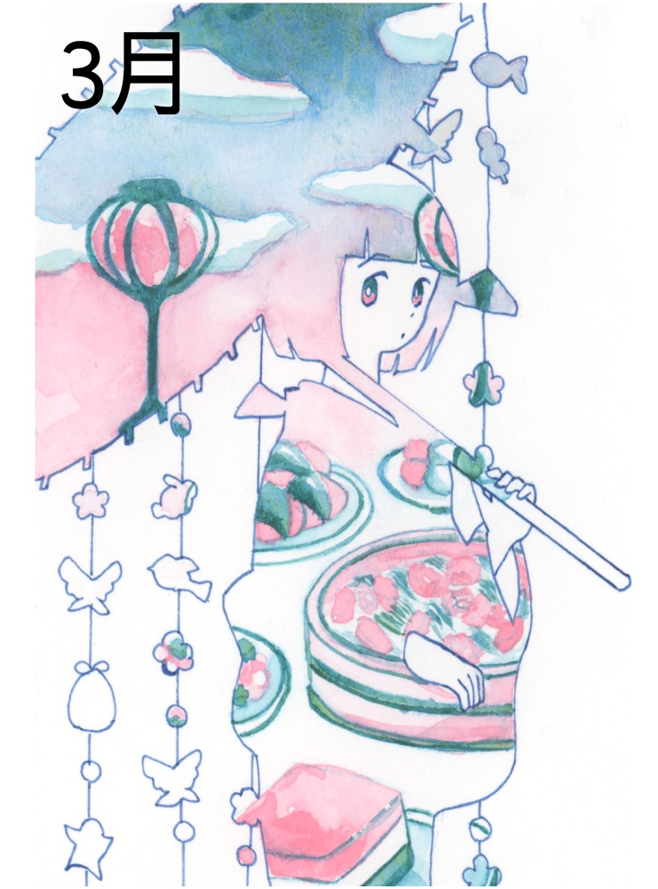 【透明水彩アナログ原画】Another Affect 原画