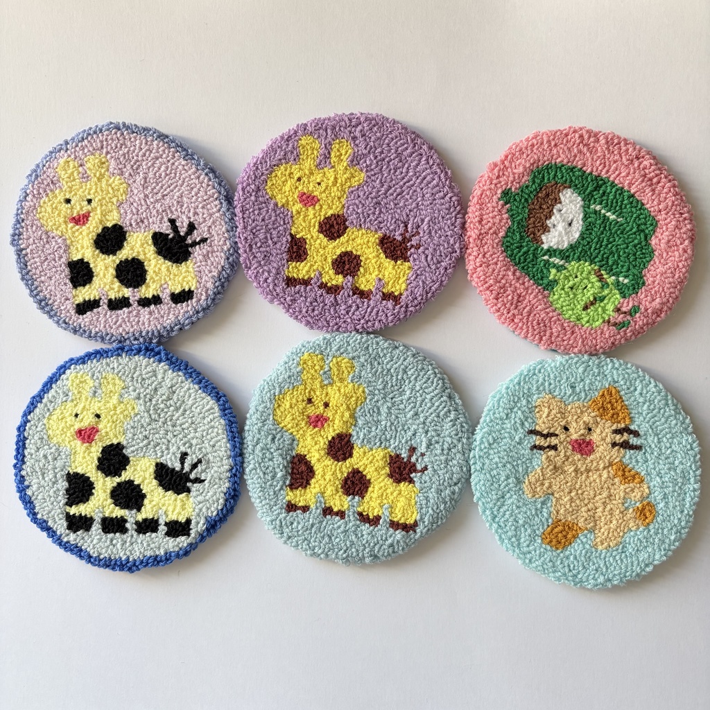 刺繍コースター