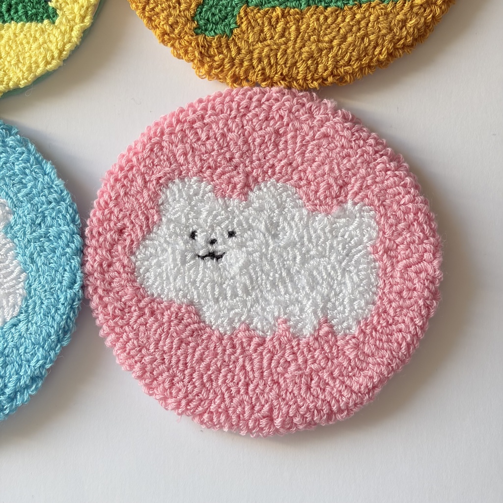 刺繍コースター