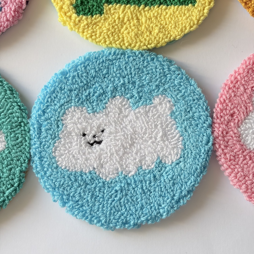 刺繍コースター