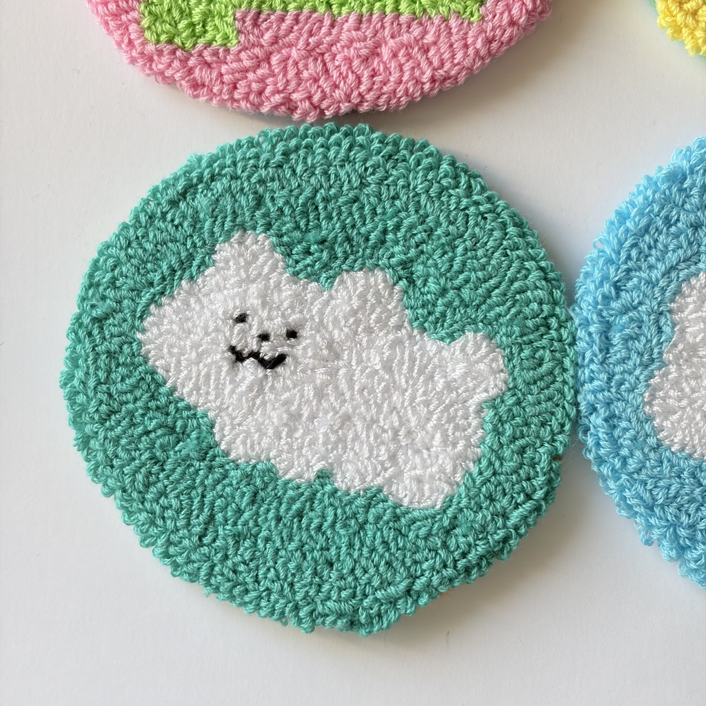 刺繍コースター