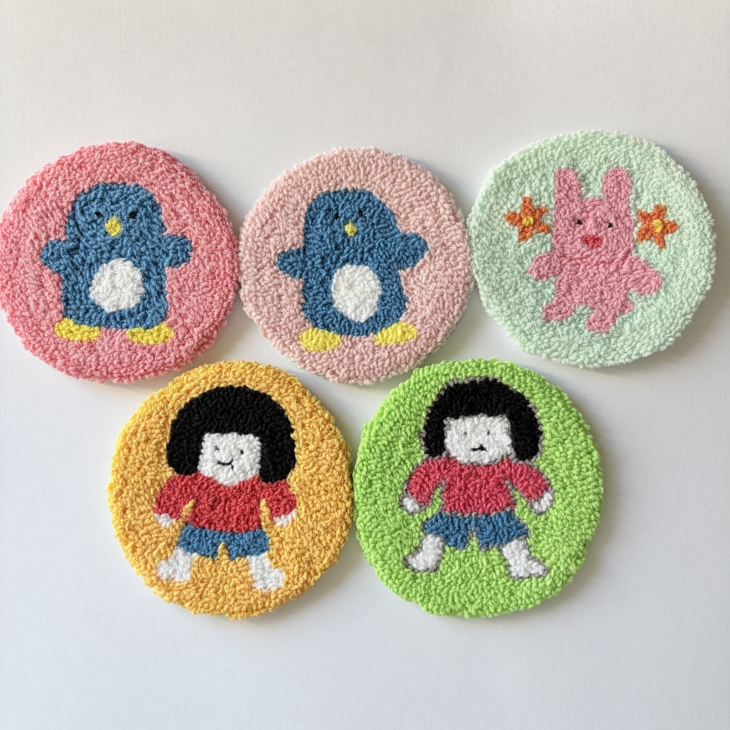 刺繍コースター