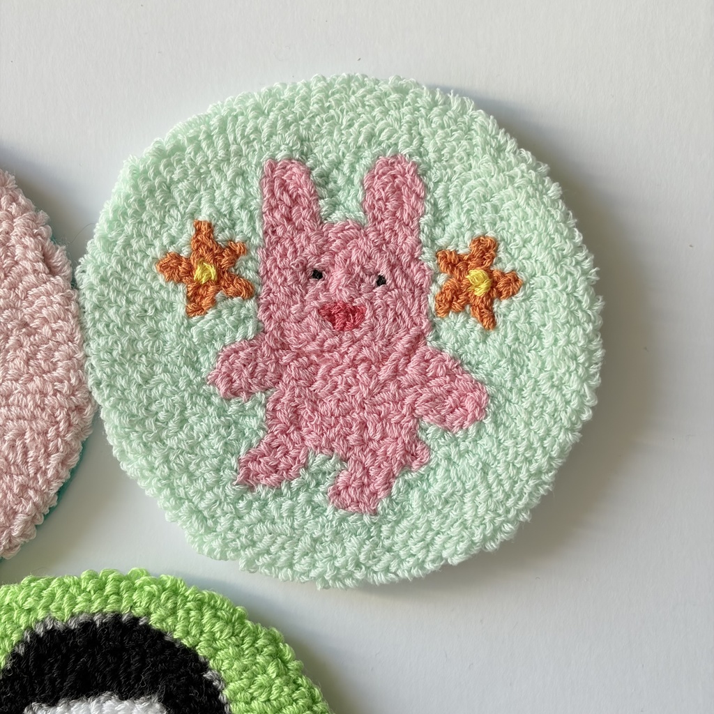 刺繍コースター