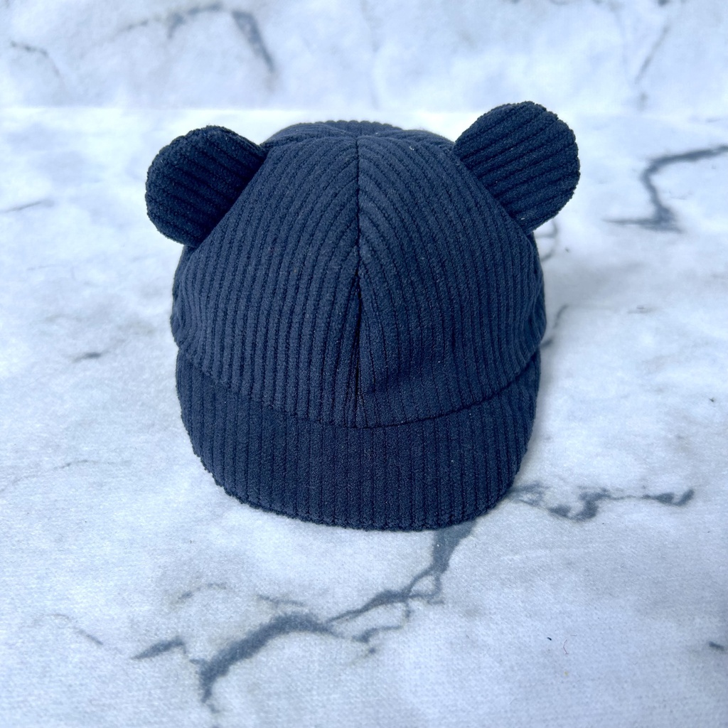 ちびぐるみ用クマ耳キャップ（ネイビー）