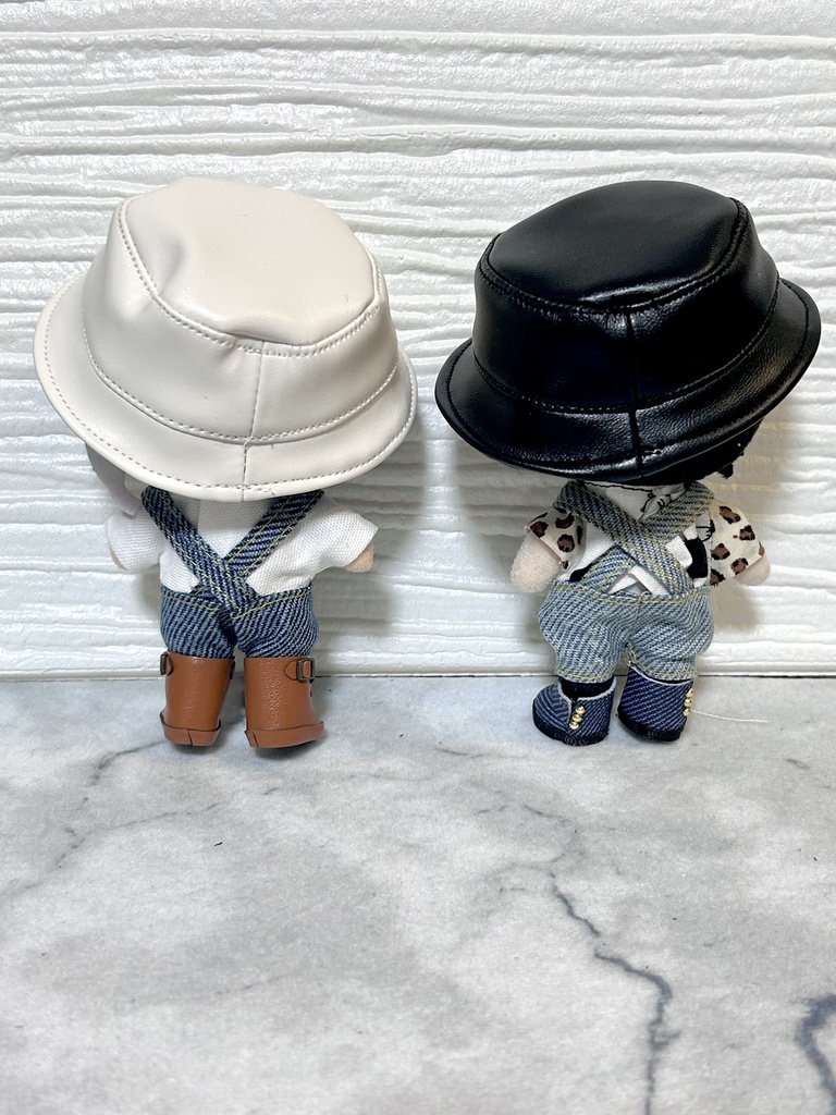 【10~12cmぬい】フェイクレザーバケットハット
