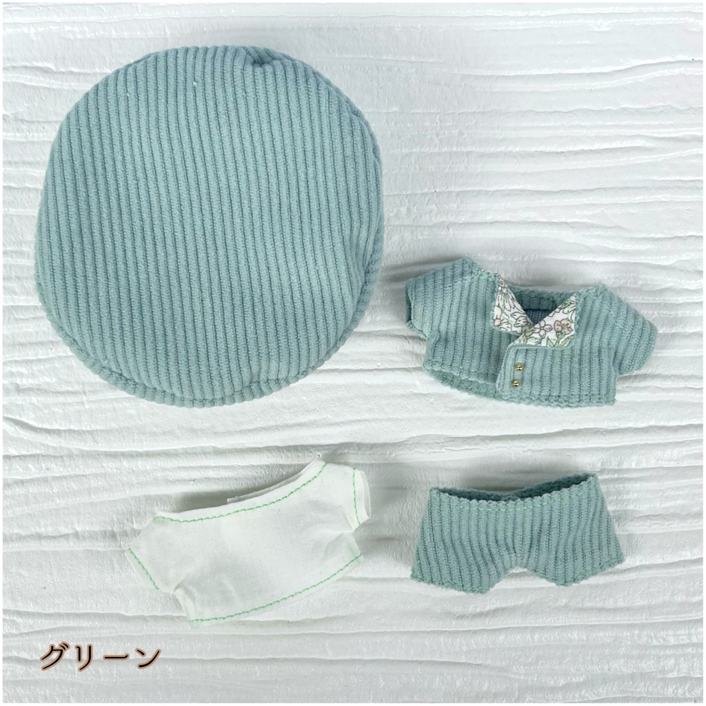 【ちびぐるみ】ベレー帽&セットアップ(4点セット)