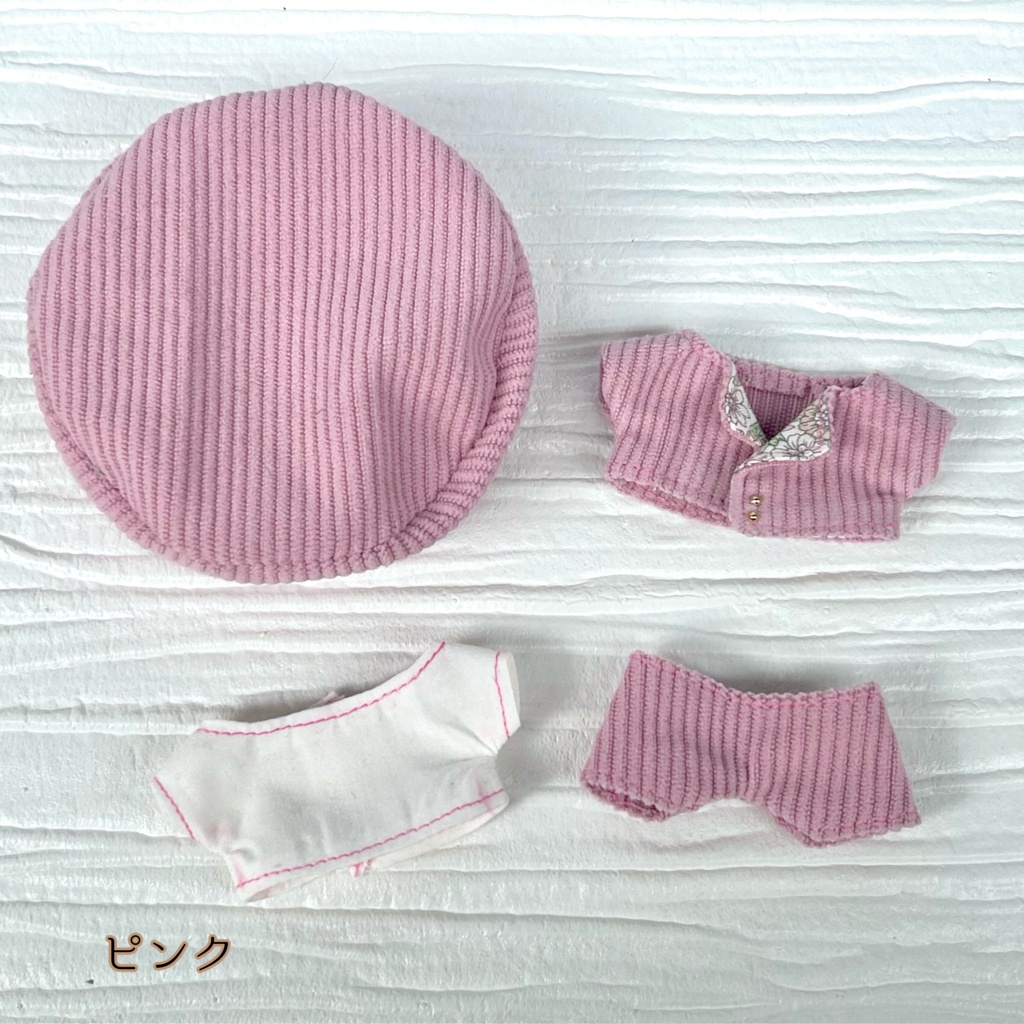 【ちびぐるみ】ベレー帽&セットアップ(4点セット)