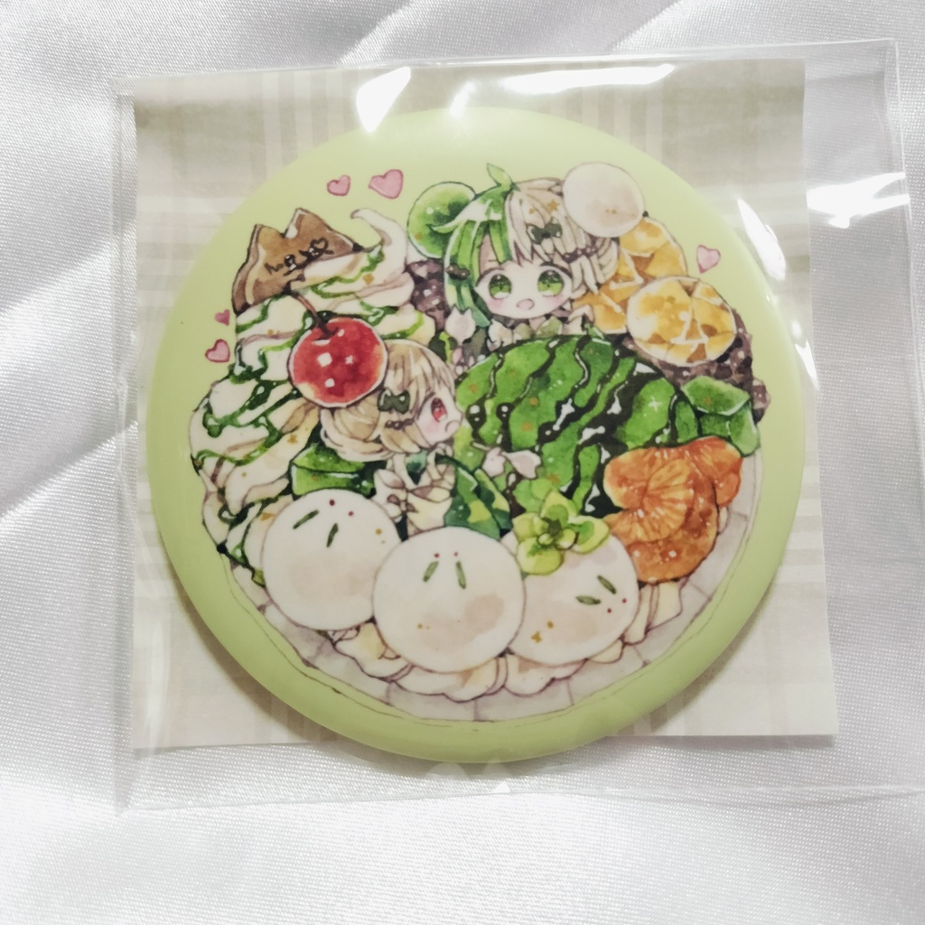 おいしいまんまる缶バッジ