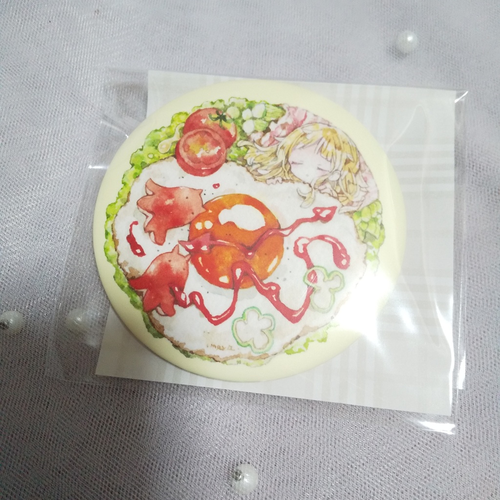 おいしいまんまる缶バッジ