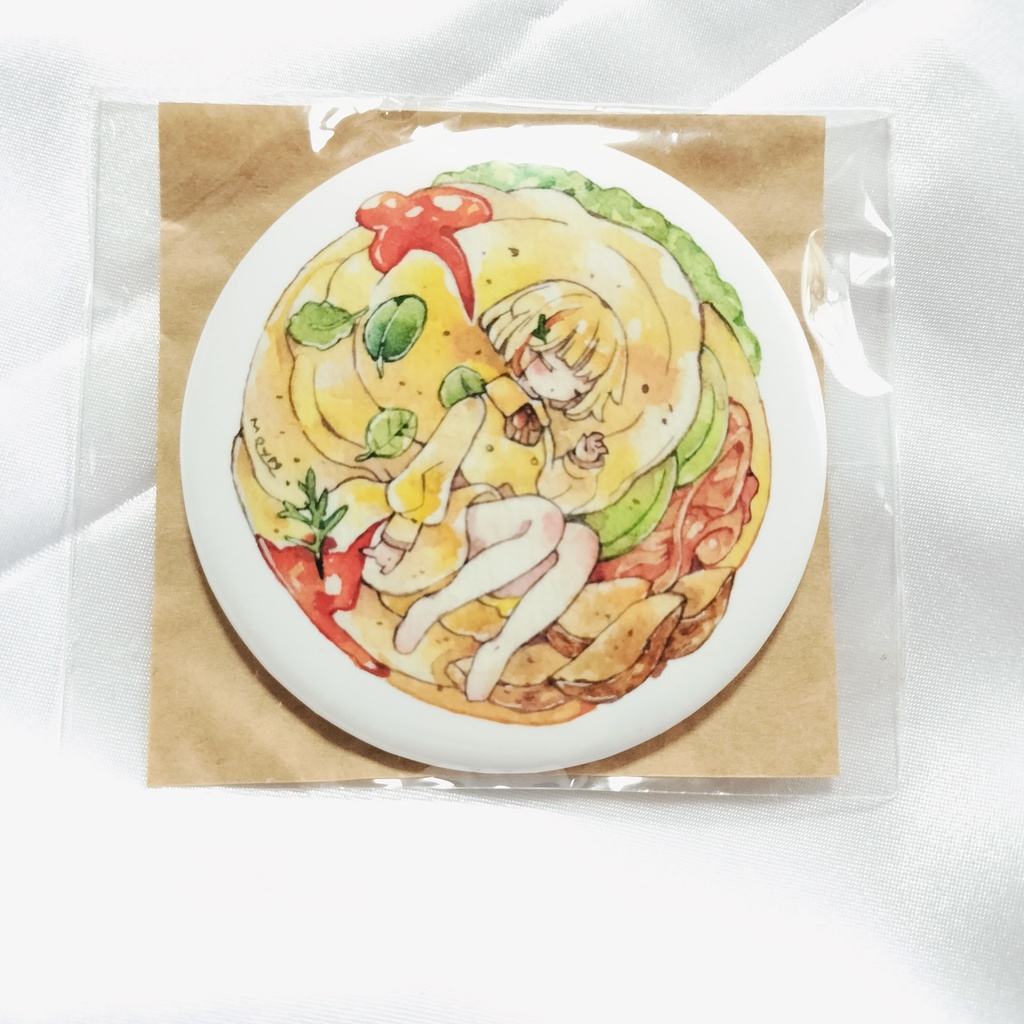 おいしいまんまる缶バッジ