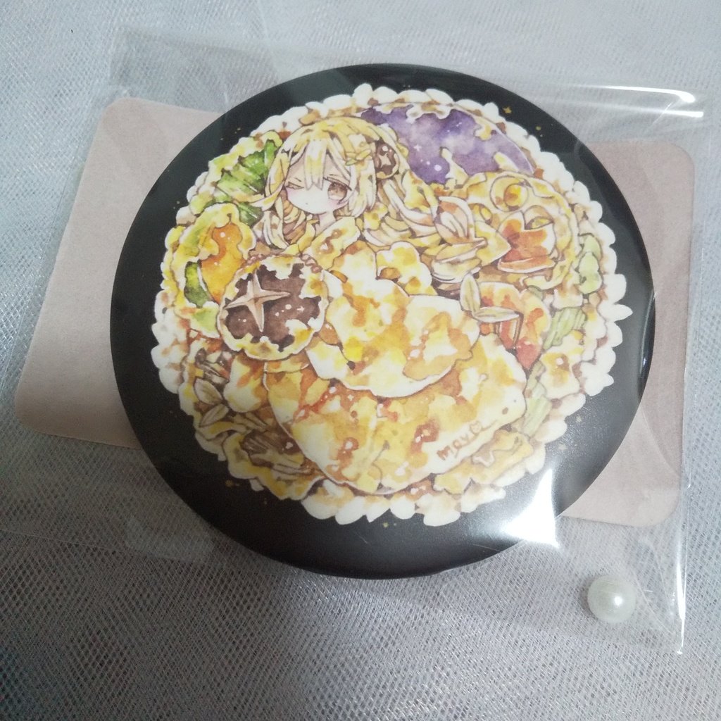 おいしいまんまる缶バッジ