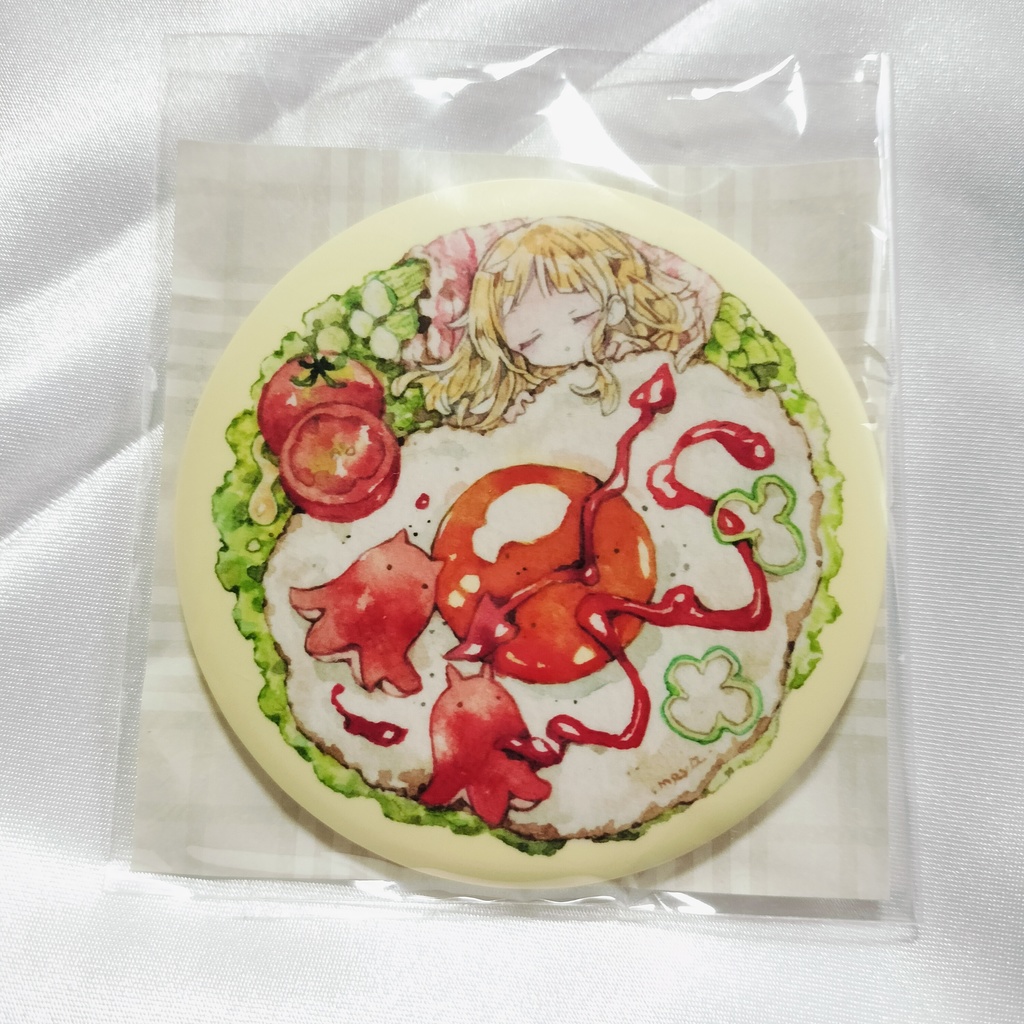 おいしいまんまる缶バッジ