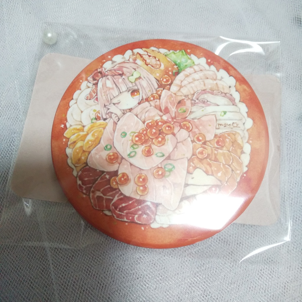 おいしいまんまる缶バッジ