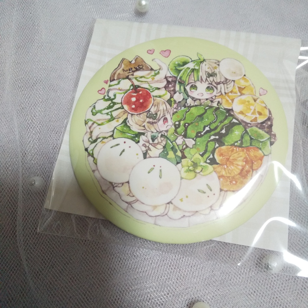 おいしいまんまる缶バッジ