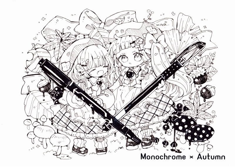 ペン画イラスト集「Monochrome×Autumn」