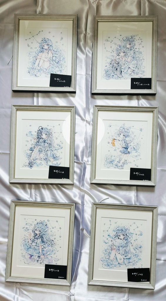 額装原画(個展「だいすきを束ねて」展示作品)