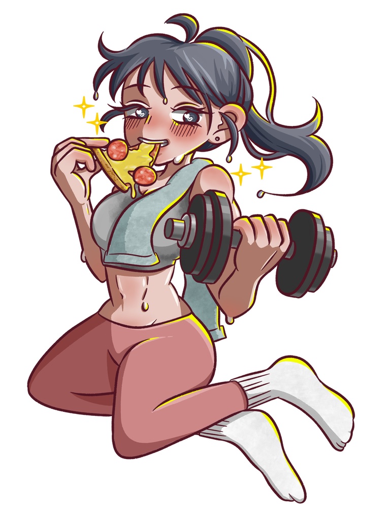 筋トレ女子？ステッカー