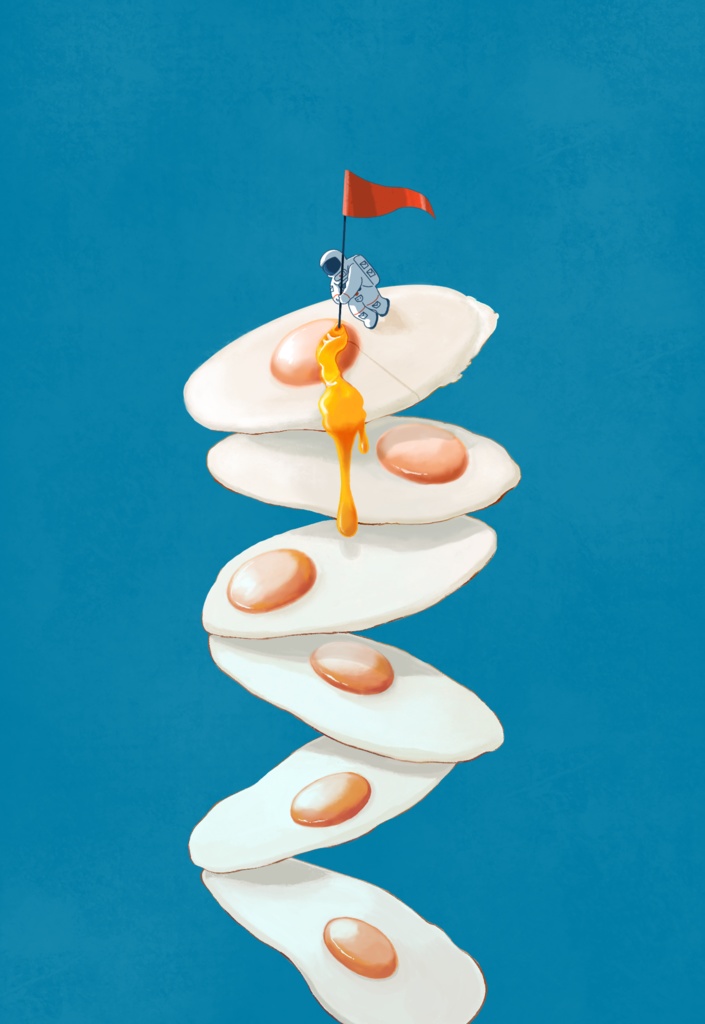 ポストカード【目玉焼き🚩】