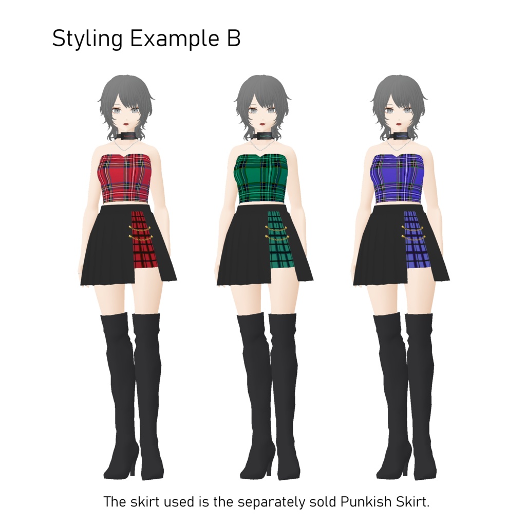 プレイドビスチェセット