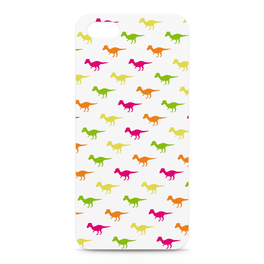 iPhoneケース　pachycephalosaurus（白）